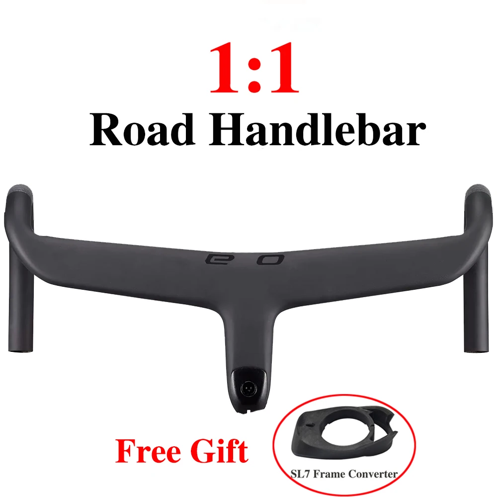 

Carbon Bicycle Handlebar T1000 Integrated Carbono Road Handle 28.6mm Internal Routing BLACK Matte Bike Accessories