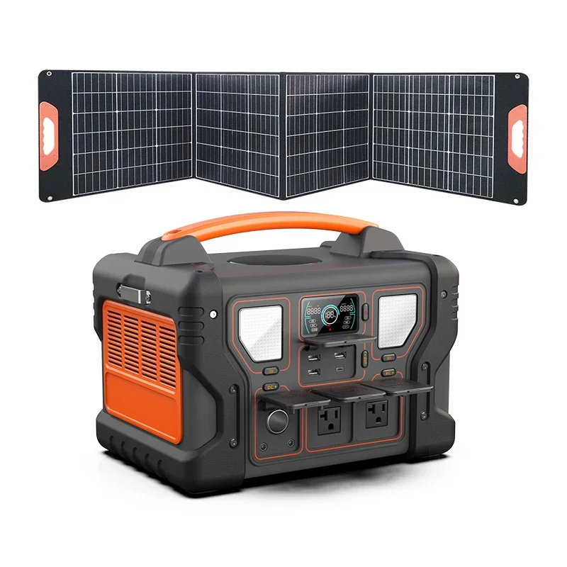 

Outdoor solar lithium iron phosphate battery powered outdoor 600W backup generator lifepo4 portable power station 600 watts