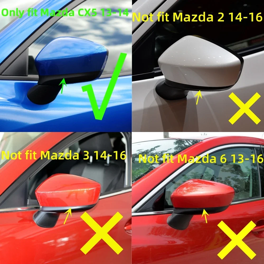 Left Right Car Wing Door Outside Rearview Mirror Lower Cover Housing For Mazda CX-5 CX5 2013 2014