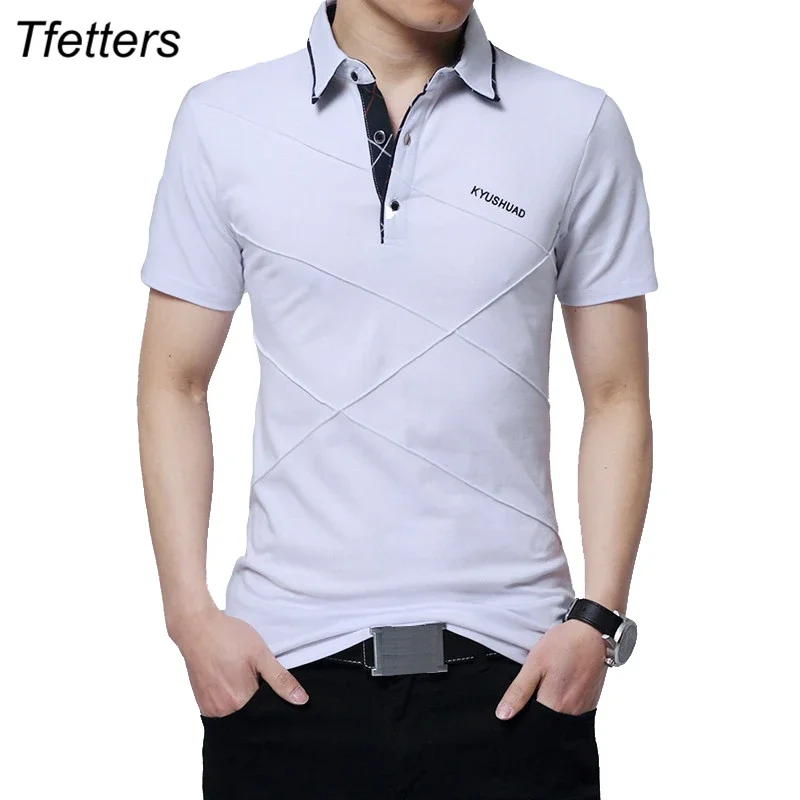 TFETTERS 2024 NEW Casual Striped T-shirt Men Short Sleeve Fitness Men Tee Shirt Clothing Camisetas Men T Shirt Plus Size