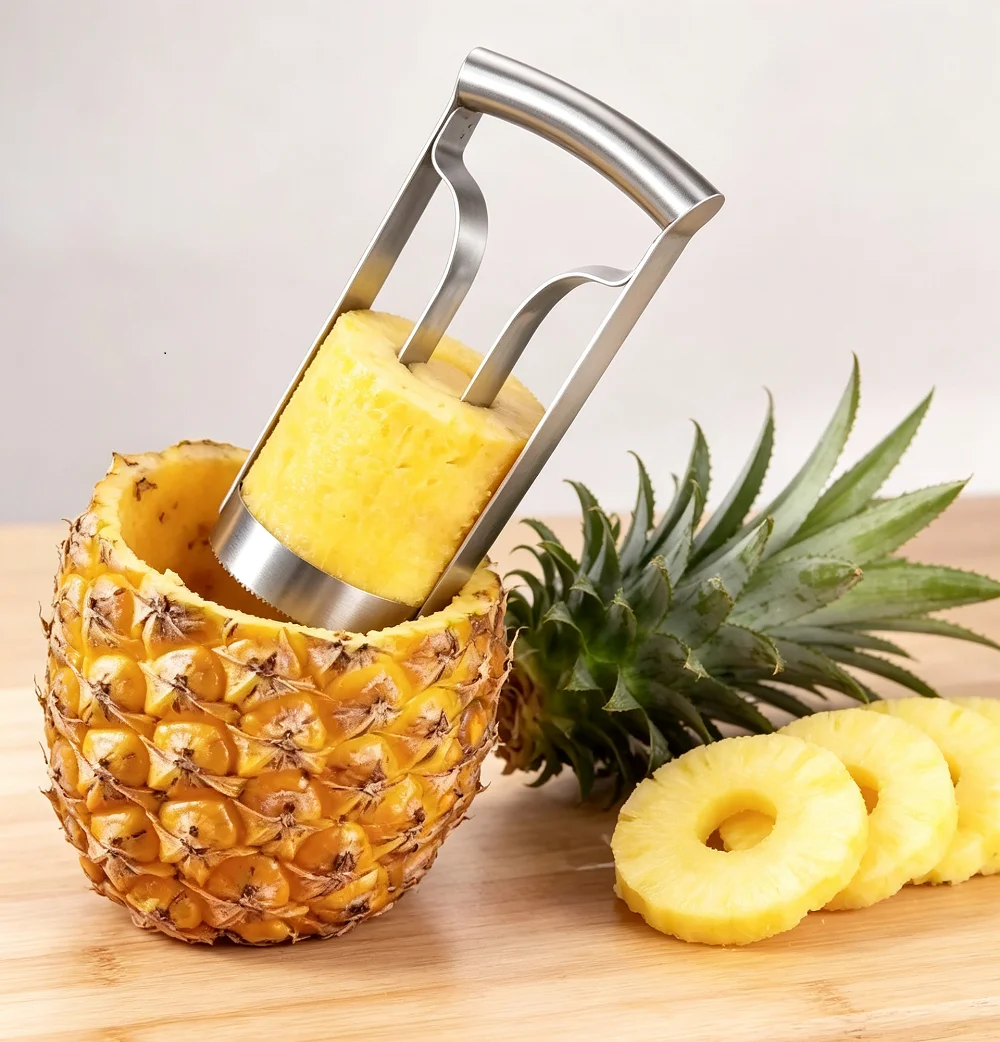 Pineapple Corer Slicer - Pengupas dan Pemotong Nanas dari Baja