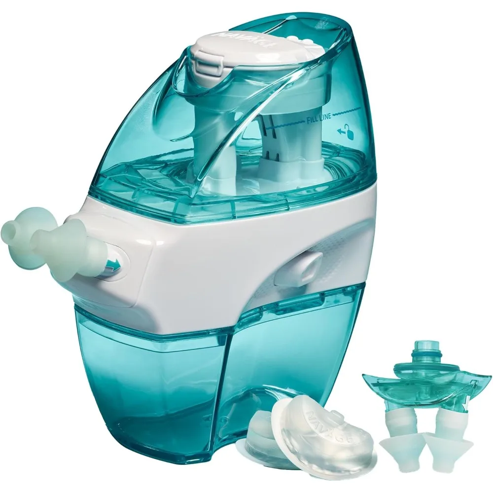 Multi-User-Bundle – Navage-Bewässerungssystem – Kochsalz-Nasenspülset mit 1 Nasenreiniger, 30 Salzpads und zusätzlicher Nasenstation