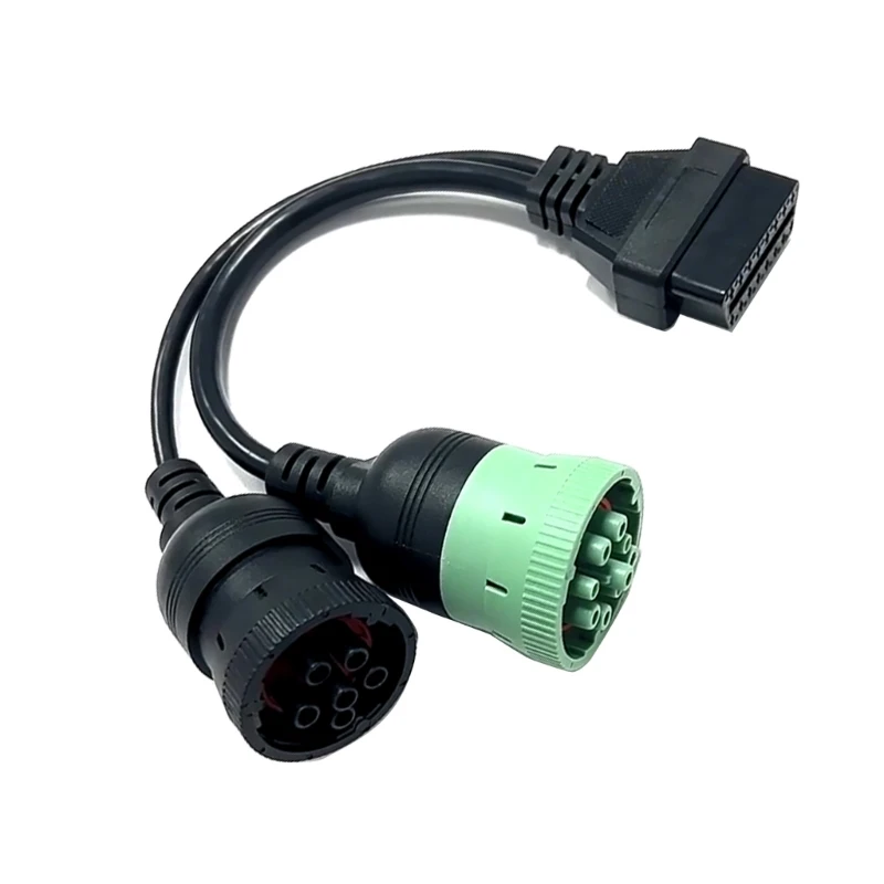 Cable divisor de extensión OBD2, adaptador de 9 Y 6 pines, J1939 Y J1708 a 16 Pines, OBD 2