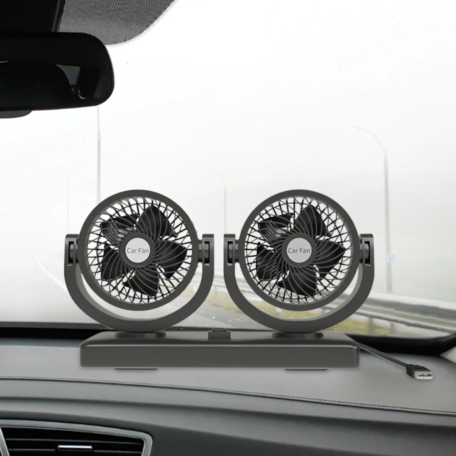 

Generic Car Fan Cooling Air Fan for Automobile Vehicles Indoor Outdoor