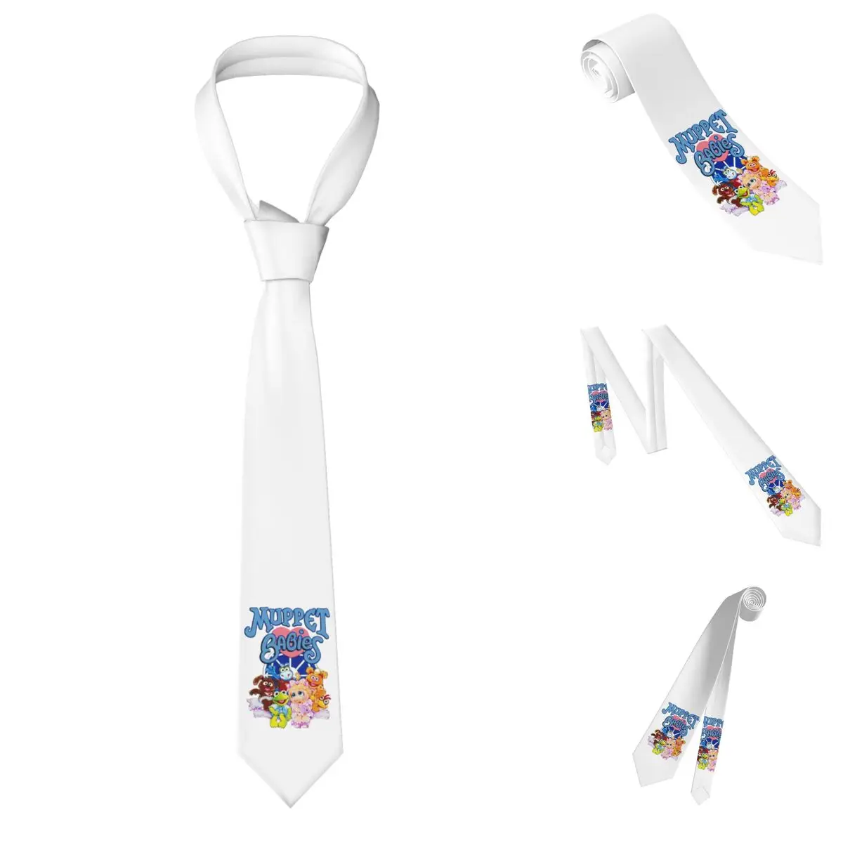 Muppet Babies Necktie for Men Silk Polyester 8 cm Neck Ties Wedding Accessories Tie Classic Gravatas