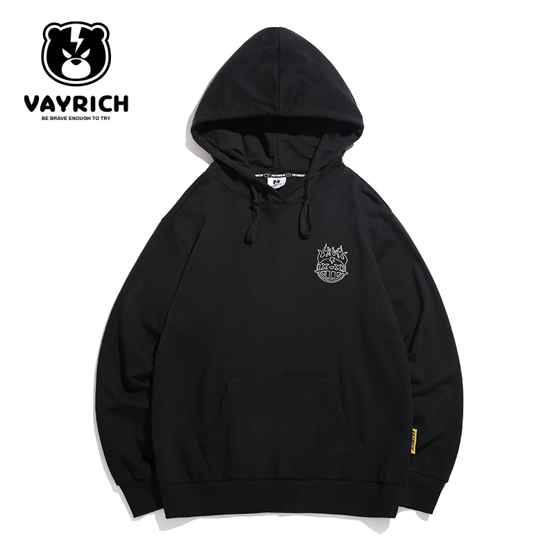 

Vayrich Branded 100% Cotton Original Fire Demon Couple Pullover Hoodie Streetwear Hip Hop Unisex College Casual Outerwear Coats