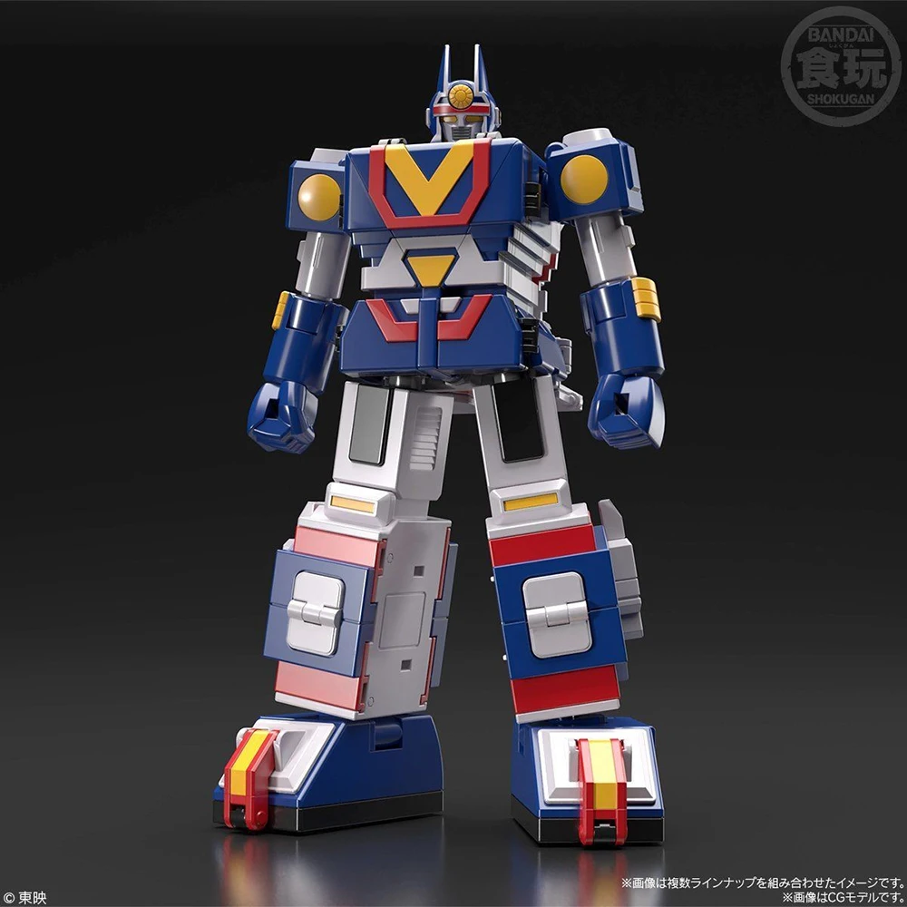 In Stock Bandai Original Reissue Super Mini-Pla Taiyou Sentai Sun Vulcan Sun Vulcan Robo Candy Toys Action Assembly Model Toys