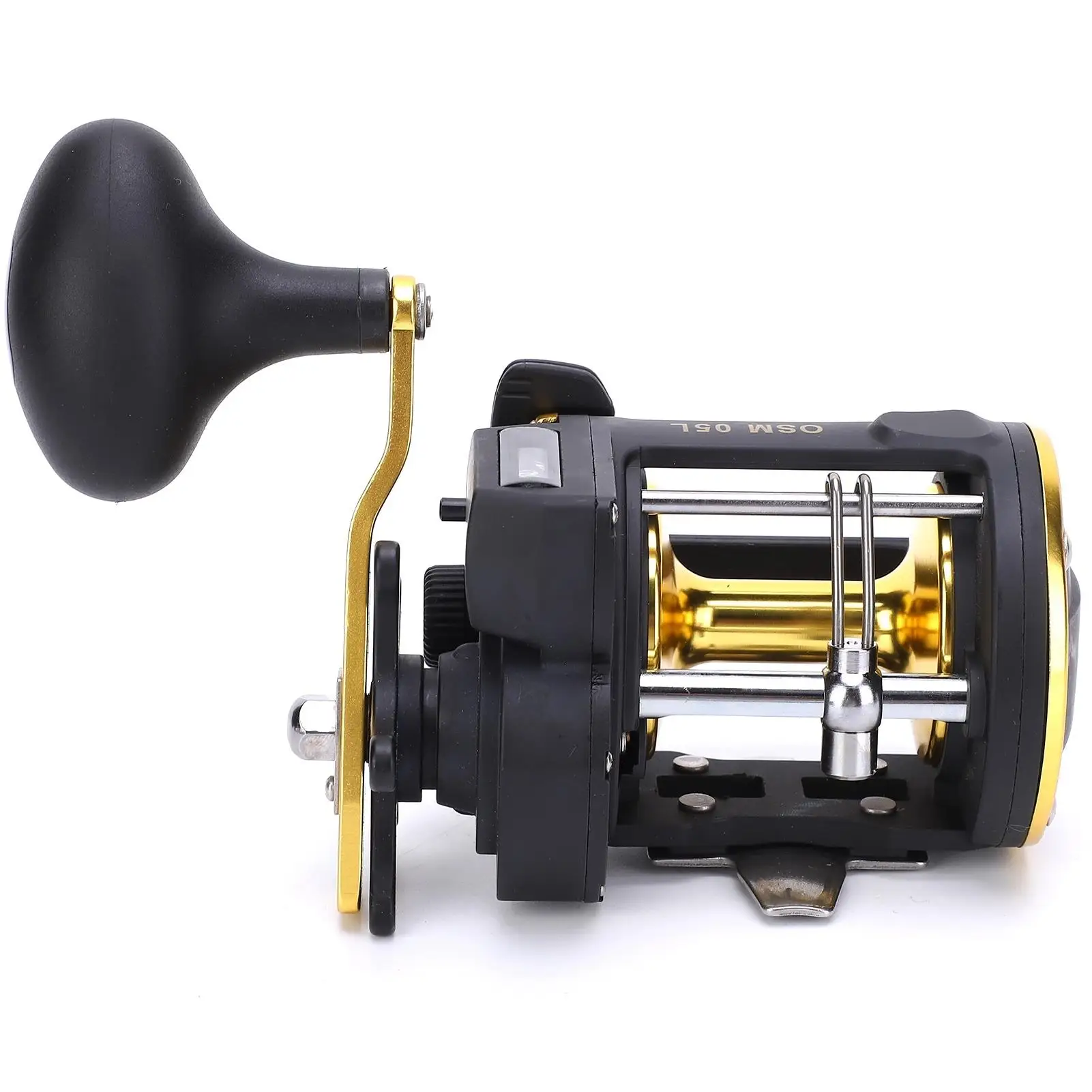 Metal Fishing Reel 2+1 Bearings 6.0:1 Gear Ratio with Line Counter for Boat Fishing