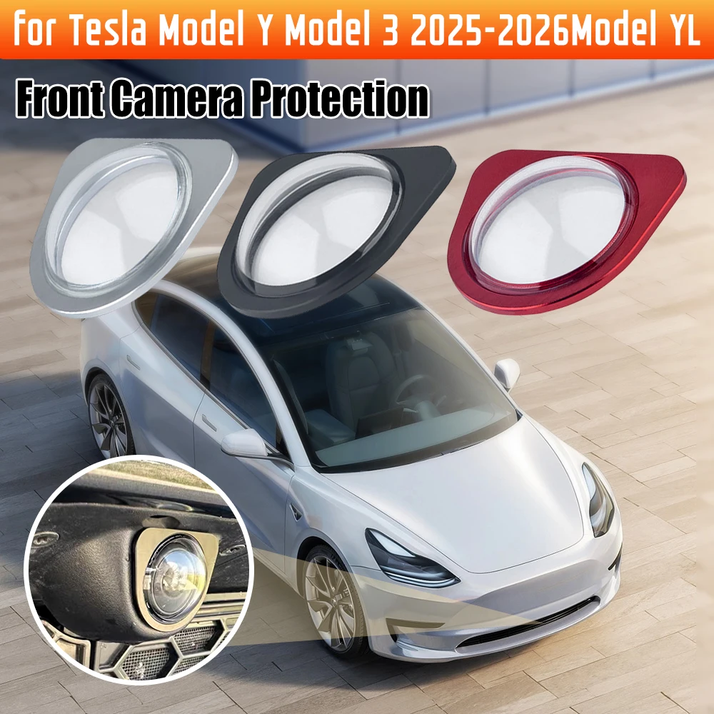 

For Tesla Model Y Juniper 2025 Camera Cover Anti-collision Front Camera Protective Cover Waterproof HD Exterior Car Accessories