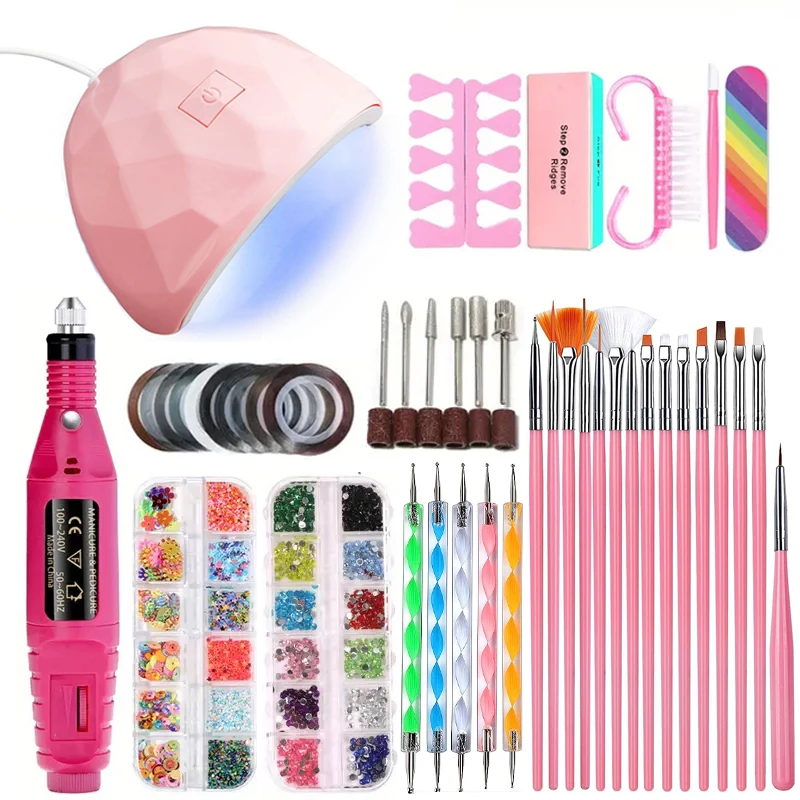 LULAA 3d Nail Decorations Nail Beauty Health Acrylic Manicure Professional Set For Beginners Manicure Set For Beginners