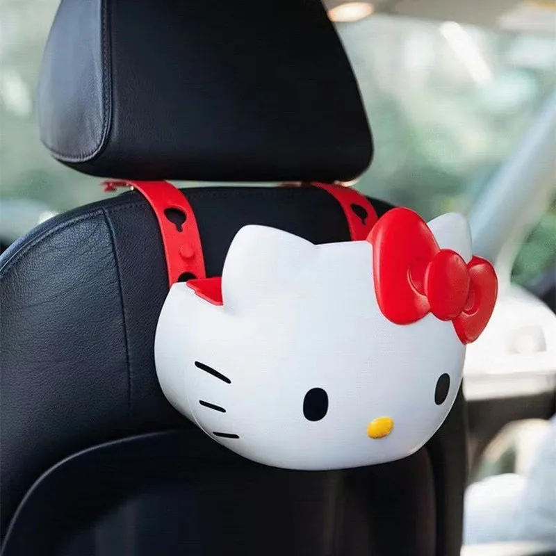 Genuine Sanrio Hello Kitty Kawaii Storage Basket Vehicle Food Shopping Basket Cartoon Anime Toys For Girl Children Birthday Gift