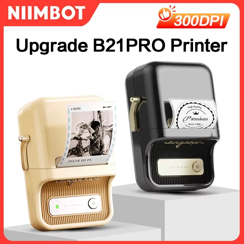 Niimbot B21Pro 300DPI Mini impresora portátil adhesiva impresora de etiquetas fotográficas ancho de impresión para fotos recibos etiquetas de negocios hacer