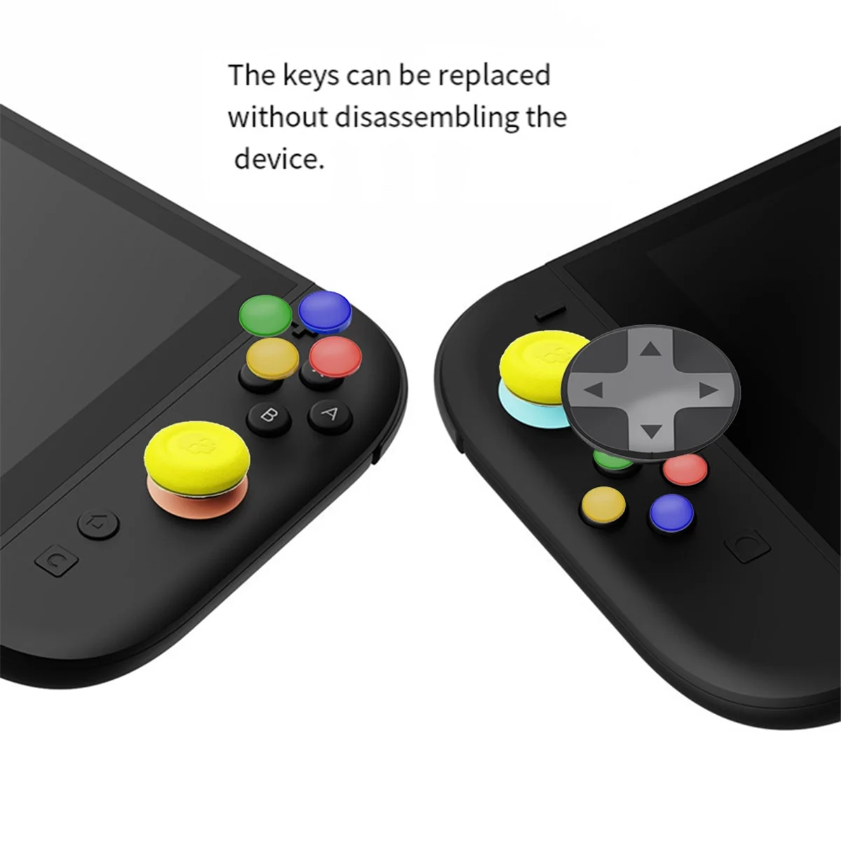 

2025 + для Switch 2, разделенный защитный чехол, колпачок для джойстика + набор колпачков для кнопки D-Pad для Switch 2 D-PAD, аксессуары для цветных кнопок