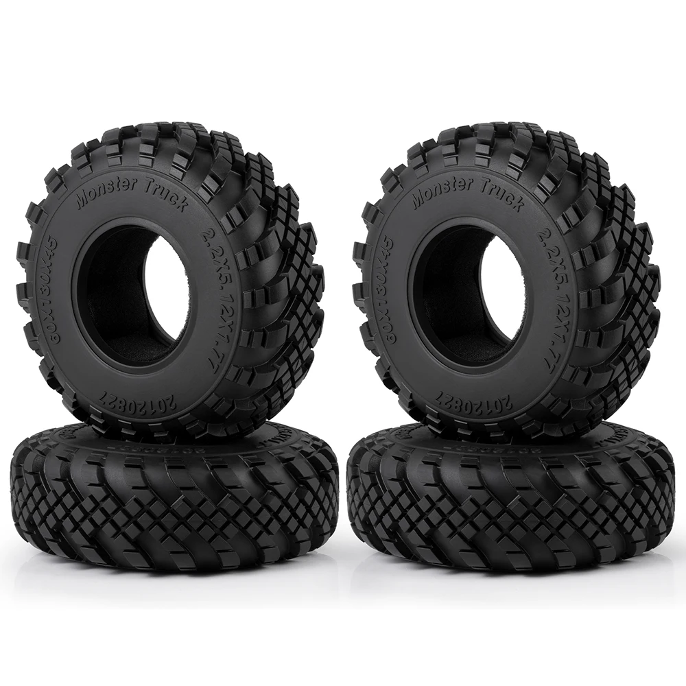 AXSPEED 2.2inch 130mm OD 45mm Thickness Rubber Tires Tyres for Axial Wraith TRX-4 1/10 RC Crawler Car Wheel Rims Universal Parts