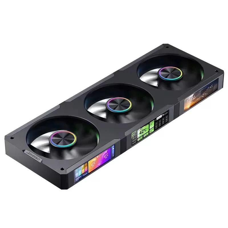 JONSBO ZC-360 3.38 inch Screen Display Case Fan 5V ARGB  Synchronous Desktop Computer Host Connected Fan Dual Ball Bearing