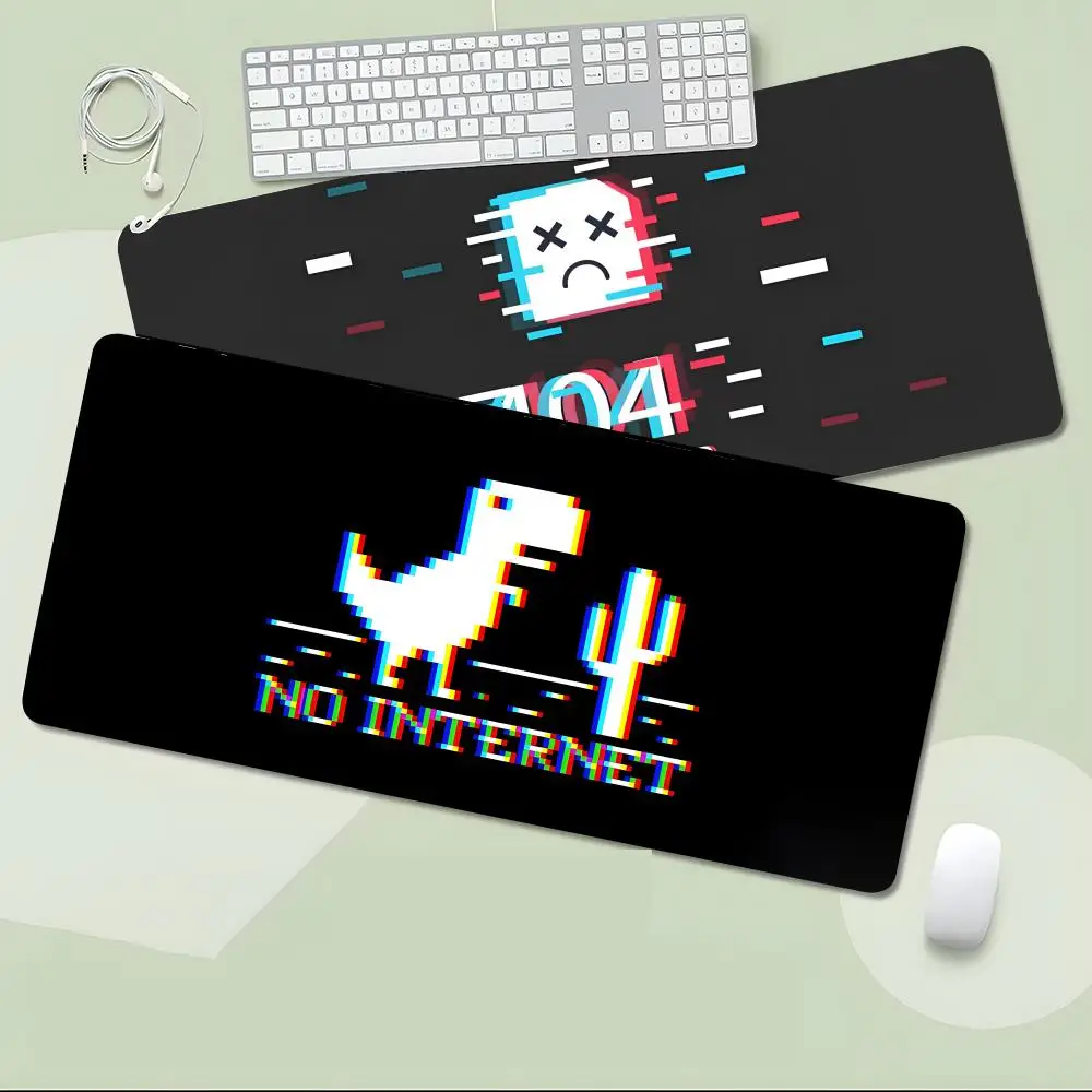 graphic design Error 404 Slogan Mouse Pad Non-Slip Large Desk Mat Thick Stitched Edge Gaming Mousepad