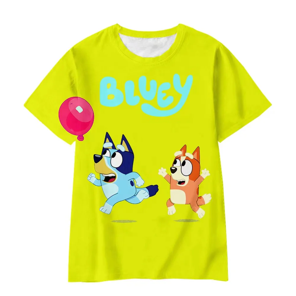 Disney Series Stitch Cartoon Character Short-sleeved Anime Puppy Bluey Printed Summer Style New Comfortable Ioose Top T-shirt