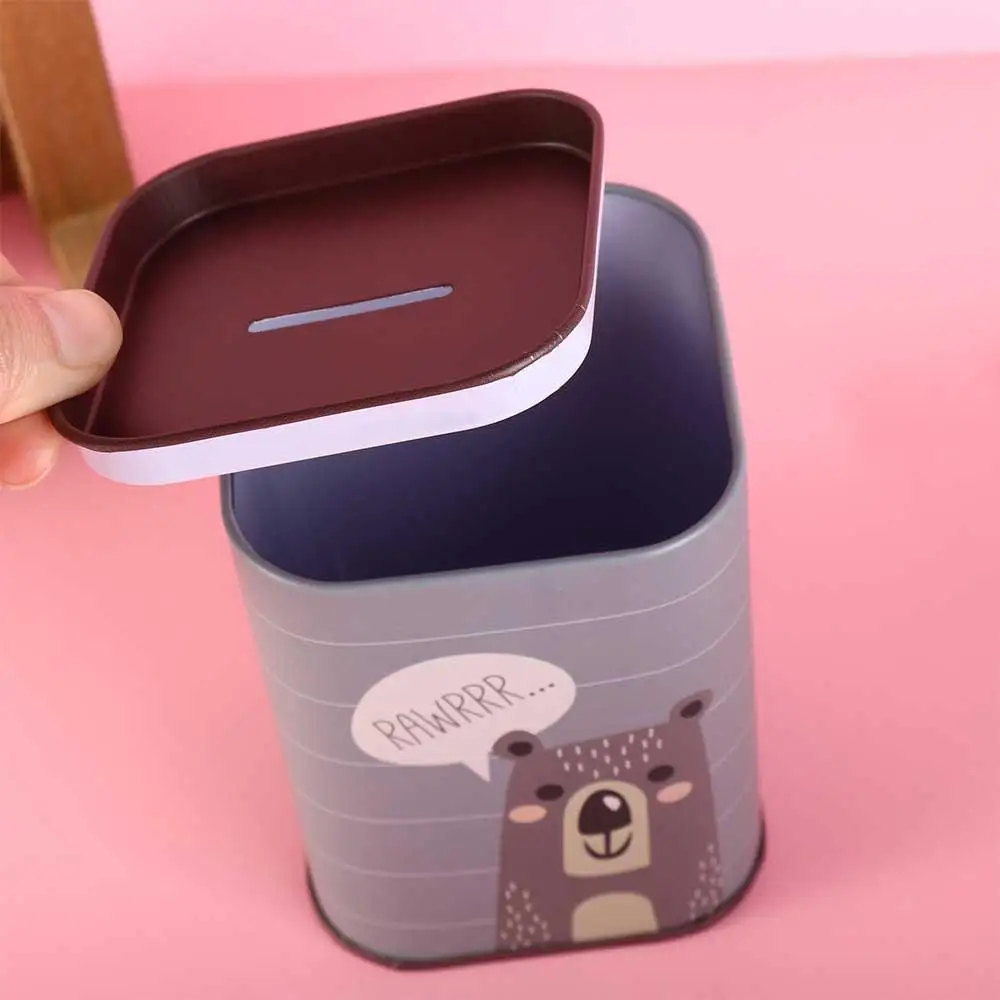 誕生日プレゼント 節約 現金キャビネット ブリキ製 ホームデコレーション 大容量 コインボックス 金属製貯金箱 現金ボックス マネーボックス