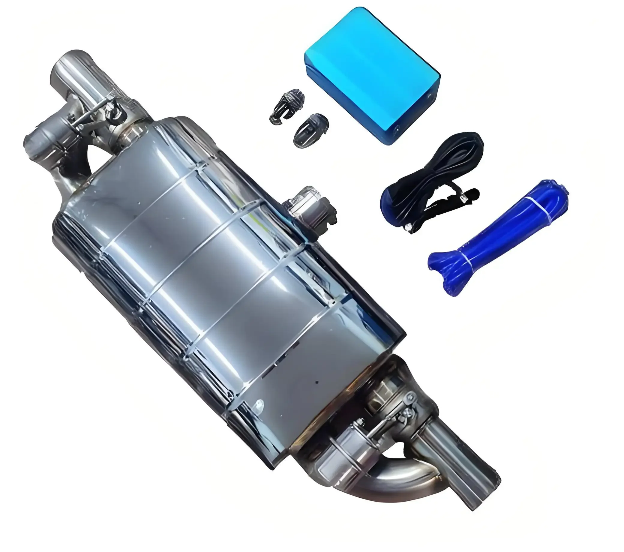 HF 51 63 76 mm Car Tuning Double 2 Outlet Valvetronic Exhaust Exhaust Remote Control T Style Valve Muffller