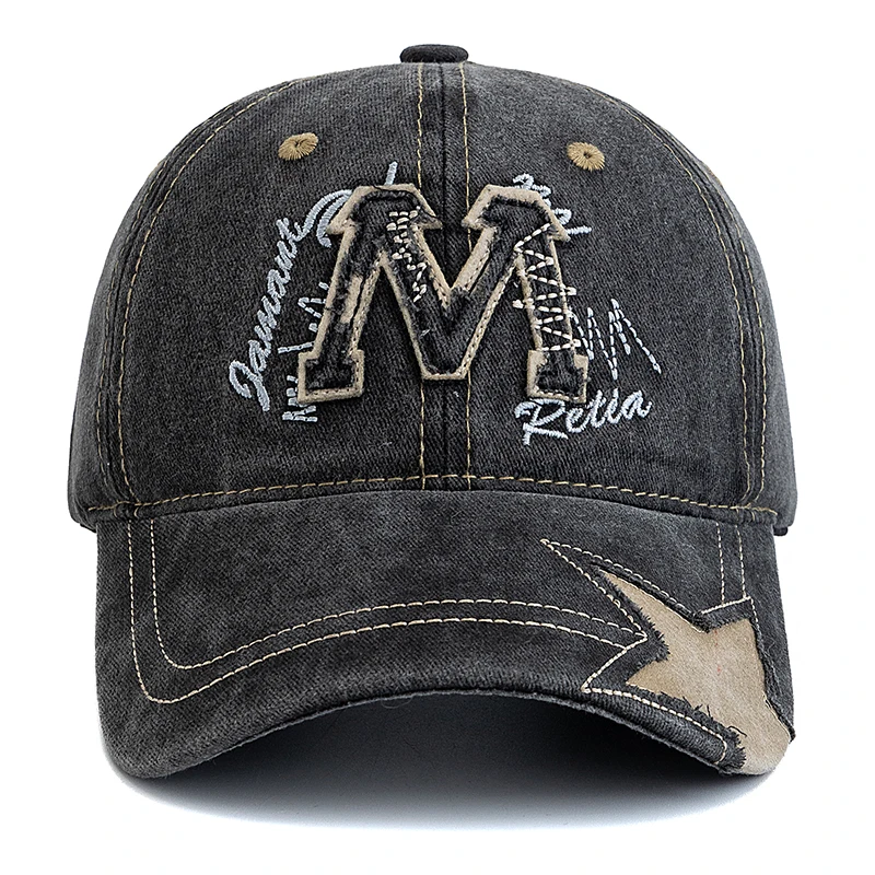 Hot Sale Unisex Retro Baseball - Embroidery Letter M 评论和价格