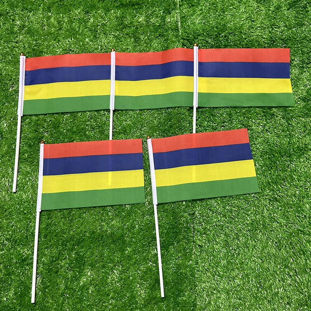 Banderas mauríes onduladas a mano con poste de plástico para deporte - imagen 3