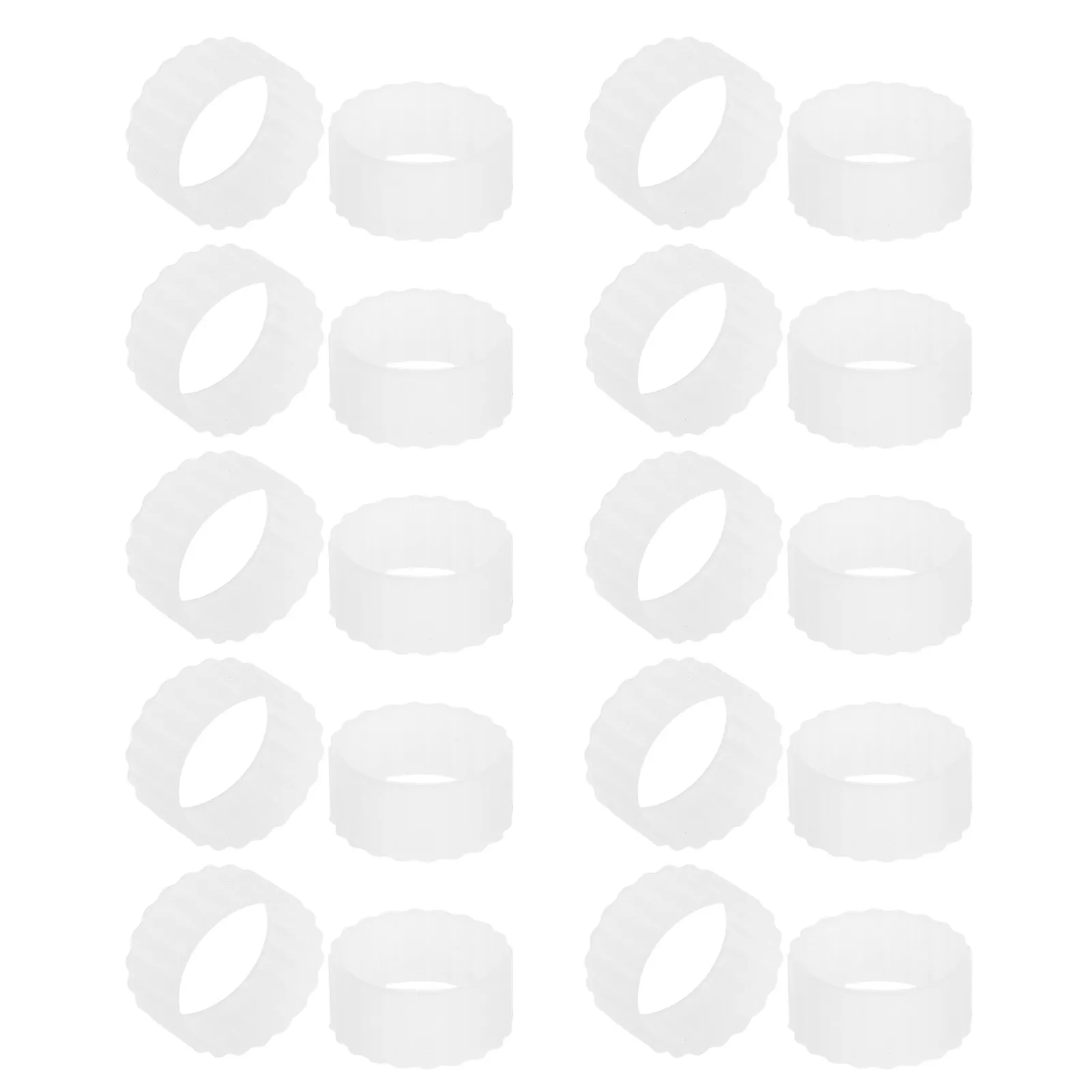 20Pcs Silicone Gripper Rings Clear Rubber Taper Base Stabilizer Pads Anti-Slip Holder for Decorative Candlesticks