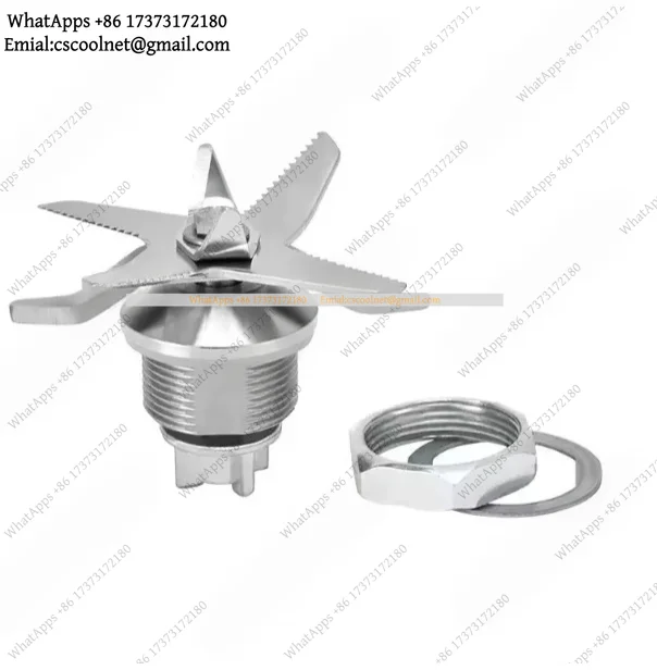 JS03 MPBJ001ACM 4-Teeth Blender Blade Assembly Replacement, Cross Blade Cutter for Soymilk Maker Food Processor Blender