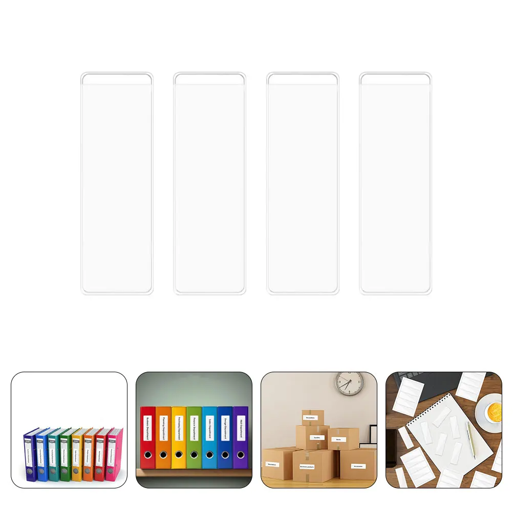 

40 set Self Adhesive Label Pockets Clear Sticky Card Holders Index File Organizer Business Binder Storage Transparent Document