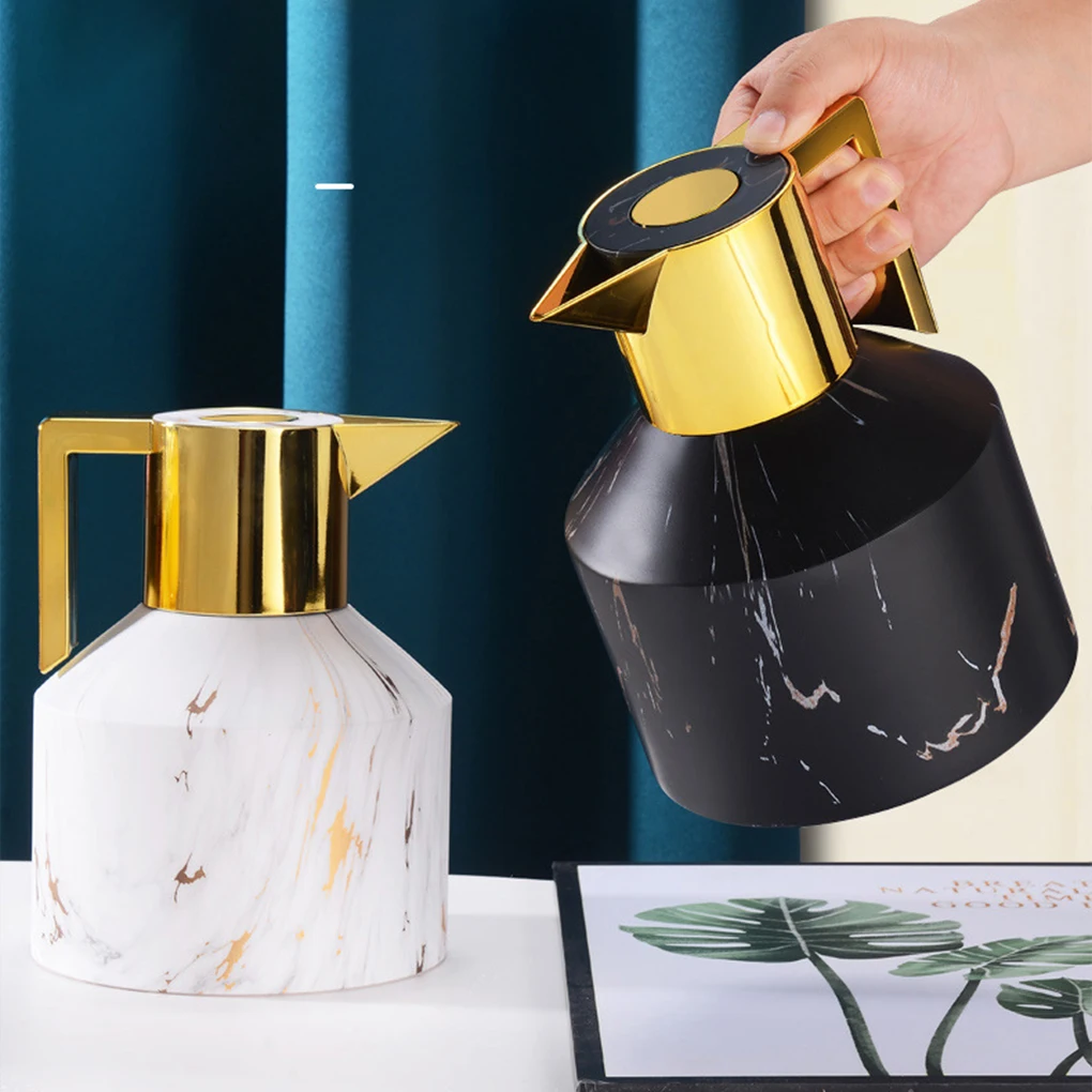 Insulation Pot Stainless Steel Double-Layers 1.2L Vacuum Flask Coffee Water Bottle Kitchen Household Desktop Decoration