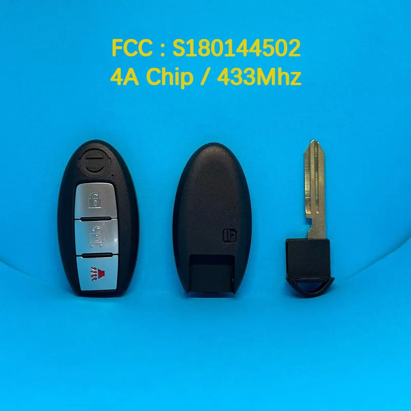CN027076 Aftermarket 3 Button Remote Contral Key Fob 4A Chip 433Mhz FCC S180144502 For N-issan Kicks 2018-2019