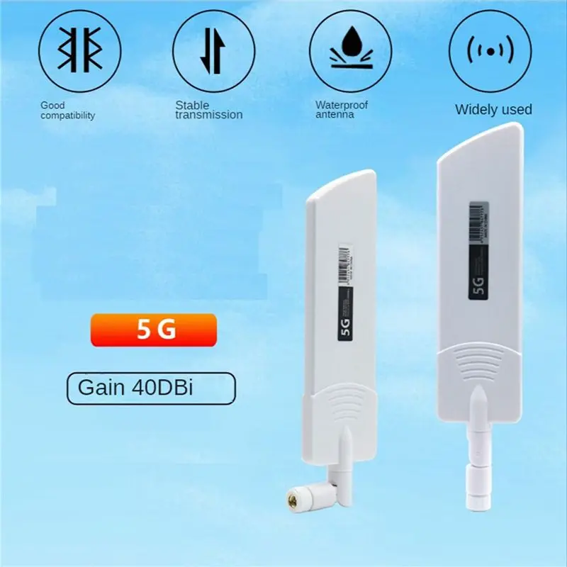 A33T-20PCS 5G/3G/4G/GSM Full Band Glue Stick Omni Wireless Smart Meter Router Module Gain 40Dbi Antenna, White SMA Male