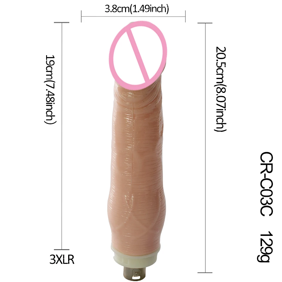 FREDORCH Adds Dildo Male Female Sex Toys with 3XLR Connector Sex Machine Accessories for Vaginal Anal Sex Accessories