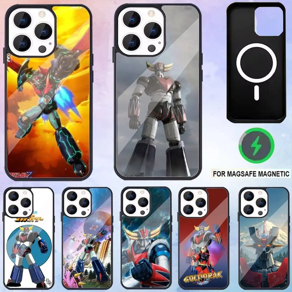 Coque de téléphone UFO Robot g-ororak pour iPhone17,16,15,14,13,12,11 Plus,Pro Max, charge sans fil magnétique Magsafe