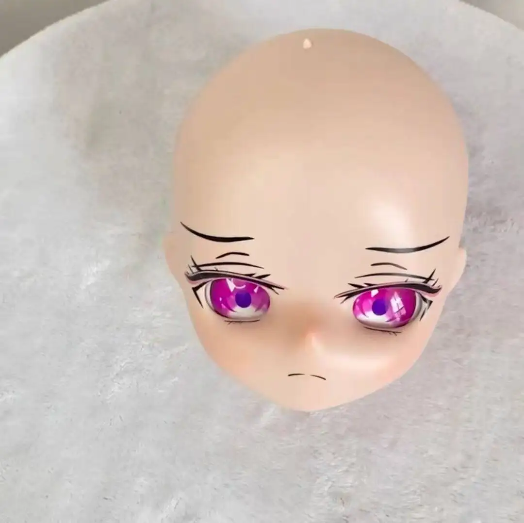 M6 Screw Animation Head Carving Two-dimensional Doll Figure Bjd Doll Head Vinyl Head Carving Distribution Wig