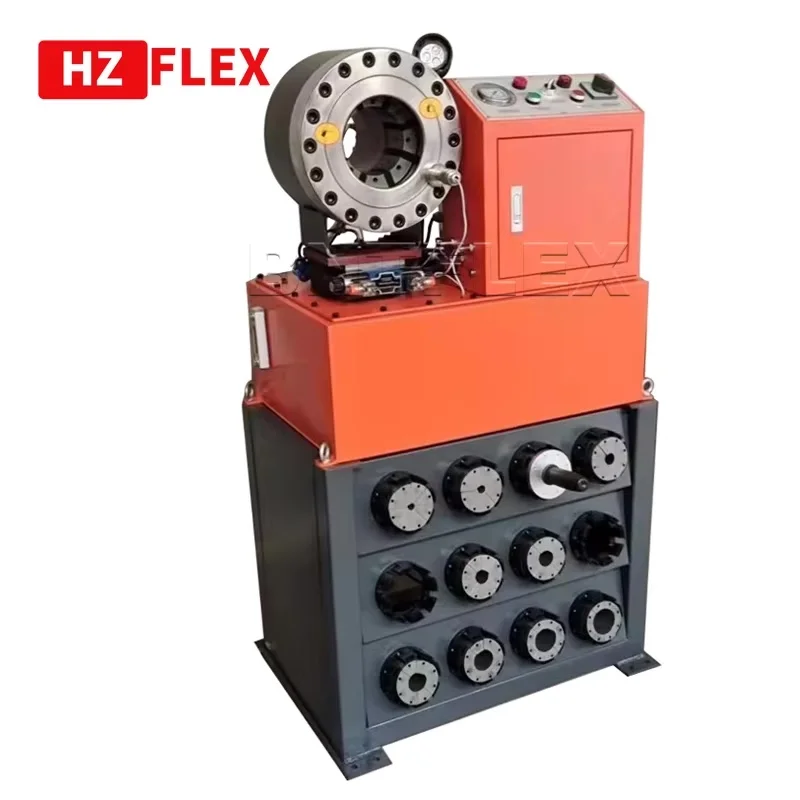 

220v single phase 50hz hydraulic hose crimping machine 2 inch 4 wires with 10 sets of dies and dies rack BNTP68