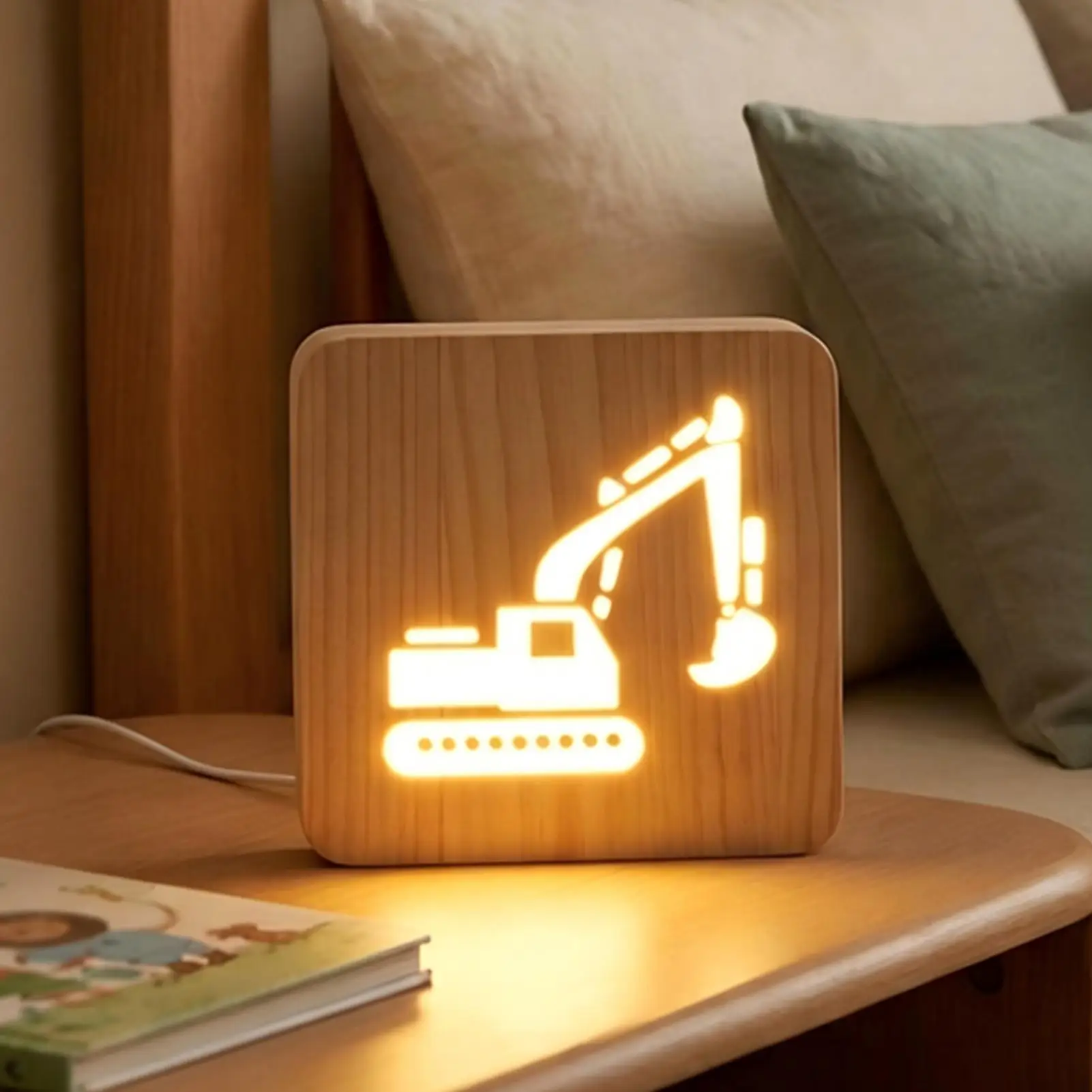

Bedroom Desk Lamp Decorative Aesthetics Home Decoration Bedside LED Light For Nursery Nightstand Shelf Bedroom Living Room Home