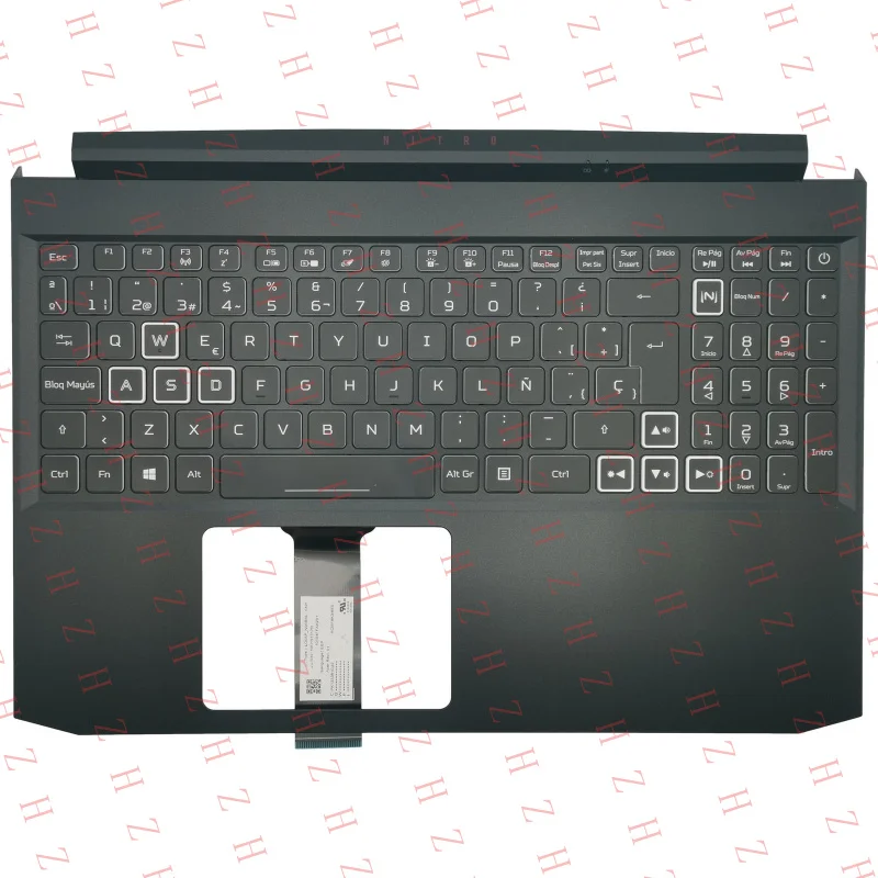 P+ FOR Acer Aspire Nitro AN515-55 Palmrest Cover Keyboard Spanish Black 6B.Q7KN2.086