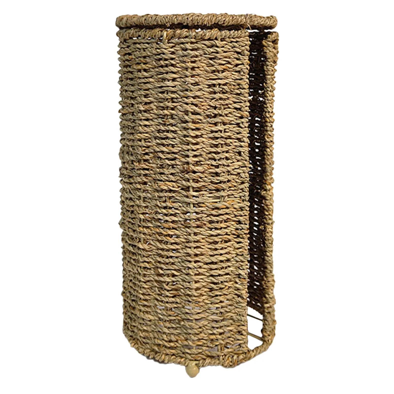 

Плетеная круглая корзина для салфеток с крышкой, органайзер для ванной комнаты, держатель для туалетной бумаги, контейнер для хранения в санузле