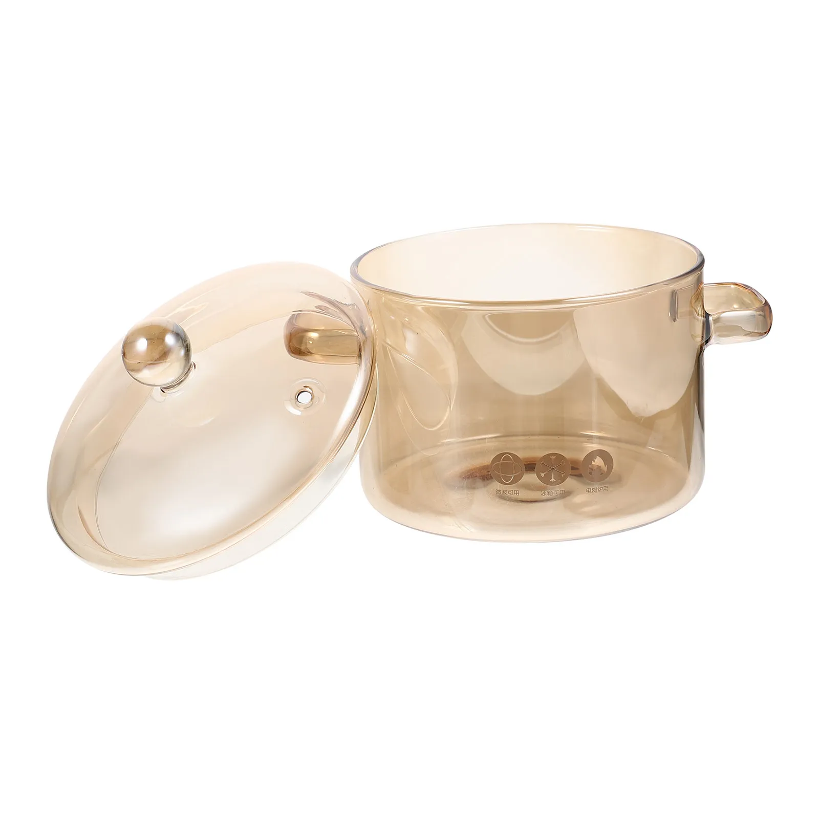 

1300Ml Heat Resistant Borosilicate Glass Soup Pot Clear Simmer Pot for Stove Oven Gas Cooking Stew Pasta Ramen
