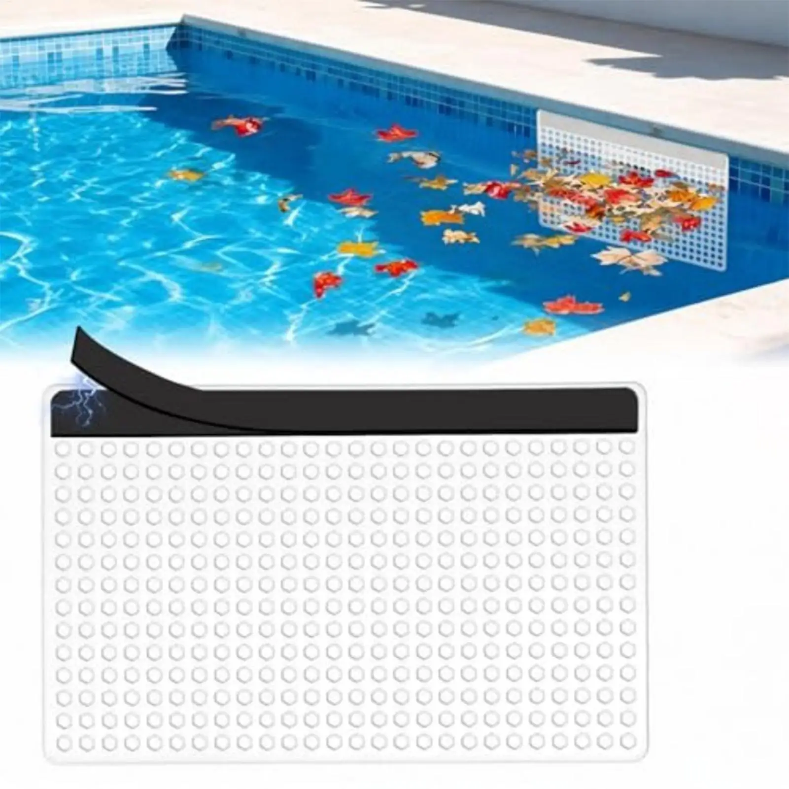 Pool Skimmer Screen Magnetic Rustproof Leaf Catcher Net Cover Swimming Pool Debris Bug Blocker Easy Install Clog Preventer