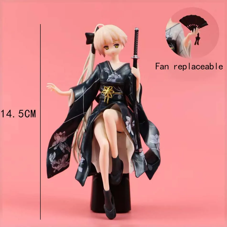 Hot sold Car Interior Decoration Anime Kimono Kasugano Sora Sword Action Figures Model Auto Dashboard Ornaments Accessories T