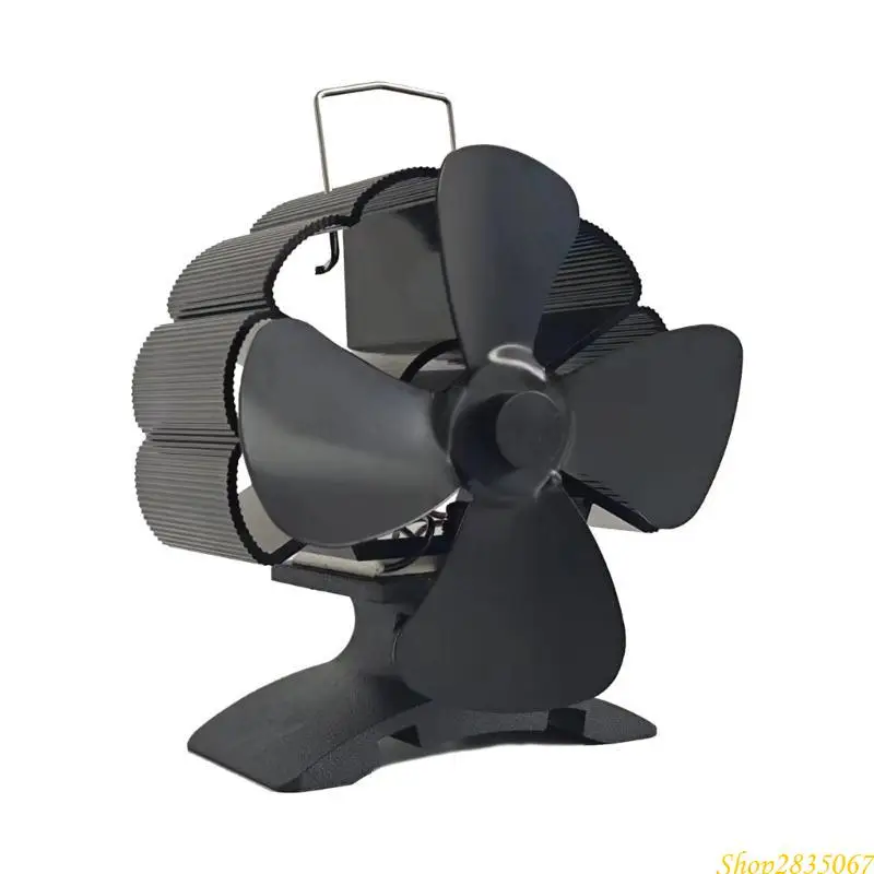 

Stove Fan Fireplaces Fan for Wood Burning Stove Heat Powered Fan Stove Accessories Circulating Warm Air 831F
