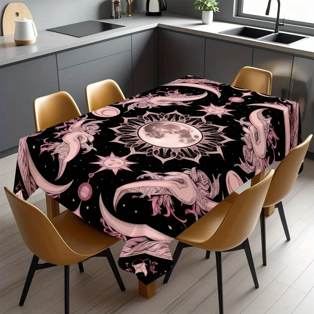 Card element vitality tablecloth - an ideal choice for outdoor dining, farmhouse decoration, Easter and Valentine's Day giftsxzj