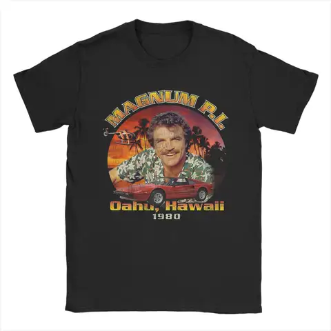 Men's T-Shirts Magnum PI Creative Pure Cotton Tees Short Sleeve  T Shirt O Neck Clothing Graphic