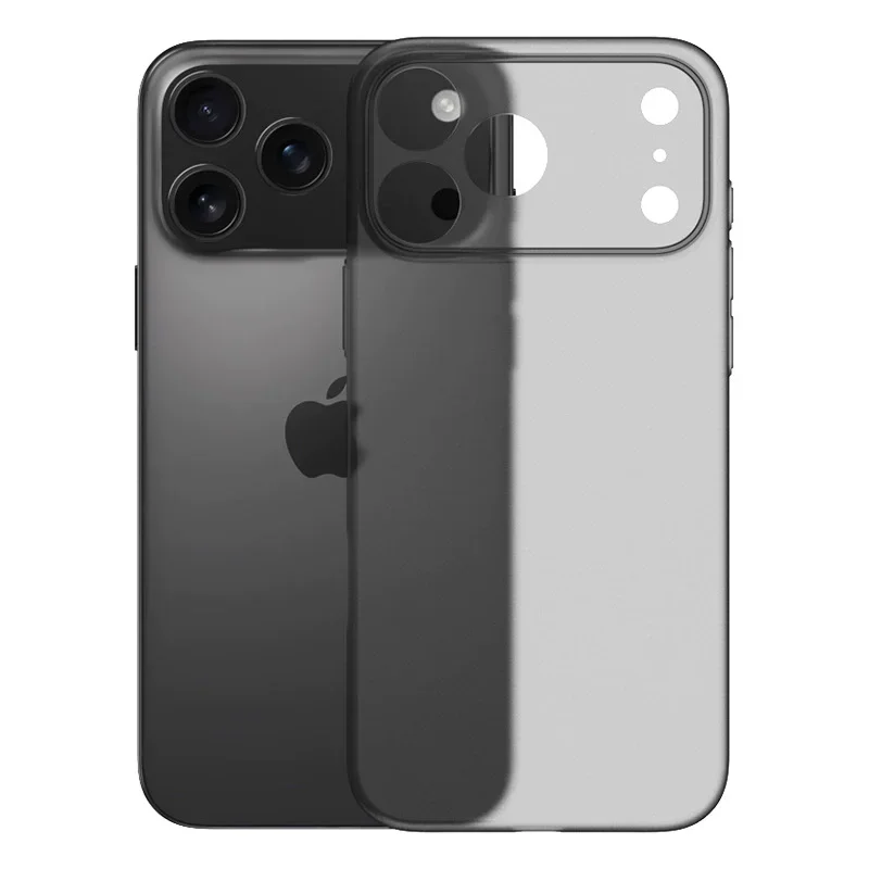 Luxo ultra fino fosco translúcido capa de telefone para iphone 17 16 15 14 13 pro max 17pro 17 proteção lente ar capinha à prova de choque