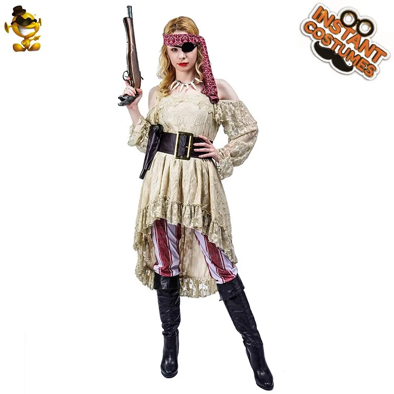 Loween – Costume de Pirate Par pour femmes, tenue de spectacle sur scène, bal masqué, vêtements de carnaval, Faion pour dames