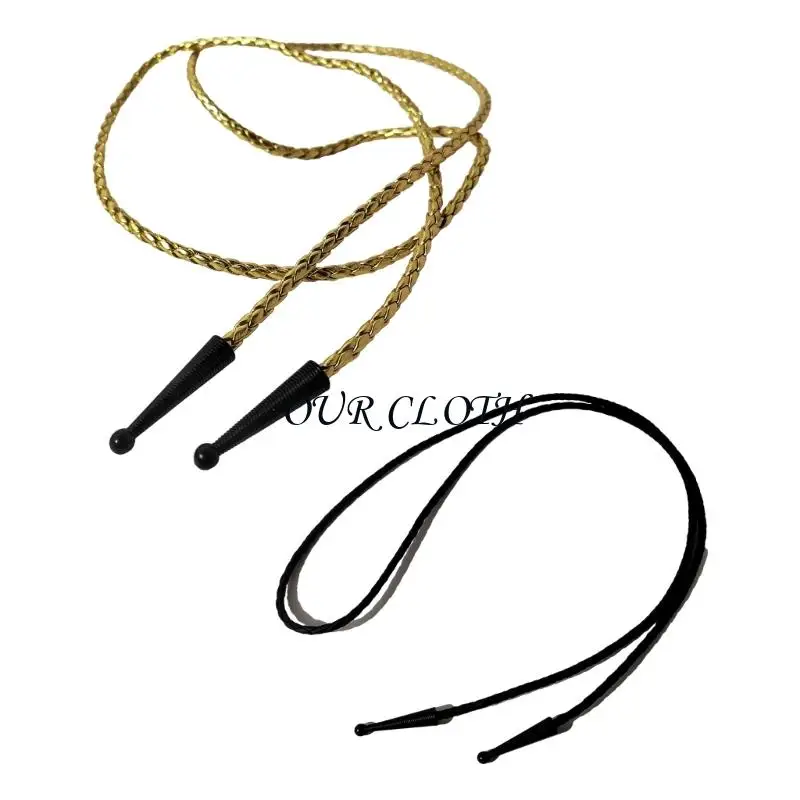 

Bolo Tie PU Cord Craft Tie Kits With Metal Carved Pendant Craft Neck Tie Jewelry Accessories For Craft Necklace Decors Y1AC
