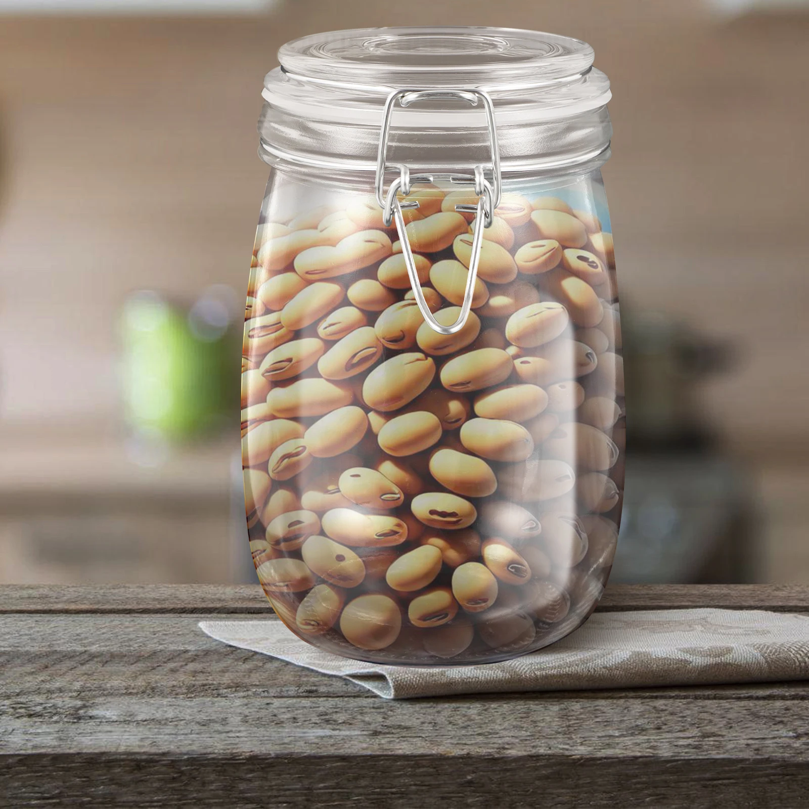 

Glass Bottle Large Capacity Safe Smooth Opener Fine Grinding Sealed Waterproof Sterile Storage Glass Tank Empty Jar