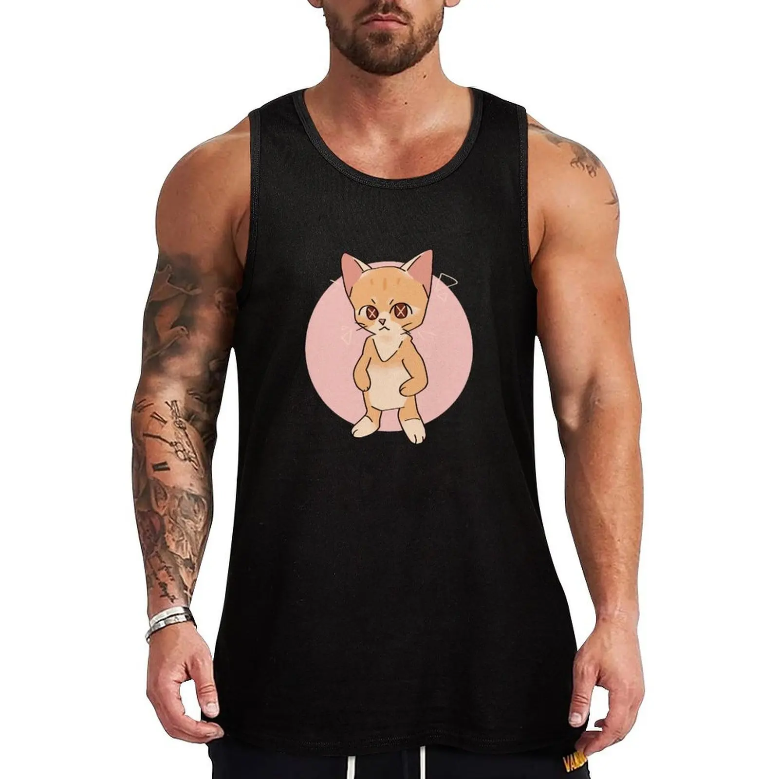 Michael/Miguel Cat Tank Top Essential Sleeveless Shirt Solid Basic Tank Top