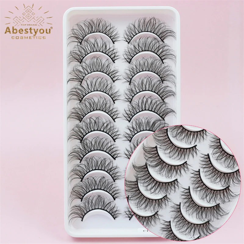 

Abestyou Cils 5d Naturels Humain 10pair Fluffy Anime Mink Premade Volume Lashes Book Wholesale Beauty Maquillage Luxe Products